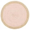 Miss Amara All Rugs Esperance Pink Hand-Braided Round Jute Rug