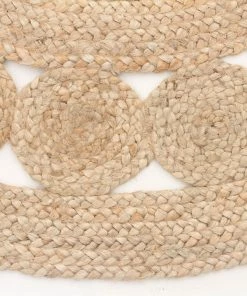 Miss Amara Kochi Hand-Braided Round Jute Rug All Rugs