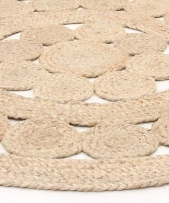 Miss Amara Kochi Hand-Braided Round Jute Rug All Rugs