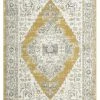 Miss Amara Alcina Yellow And Grey Traditional Medallion Rug All Rugs