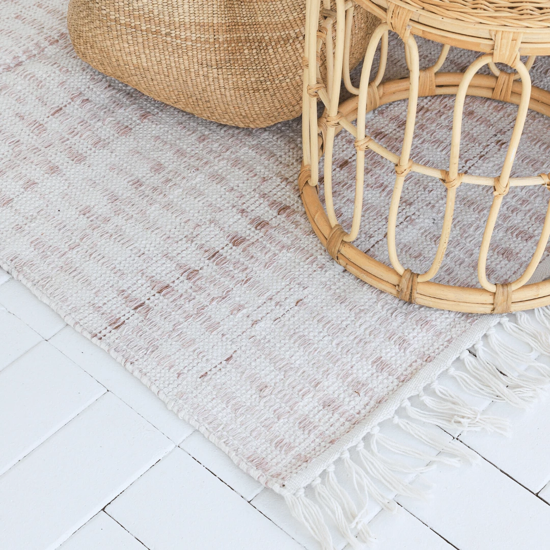 Miss Amara Alva Taupe & Ivory Flatweave Indoor Outdoor Rug