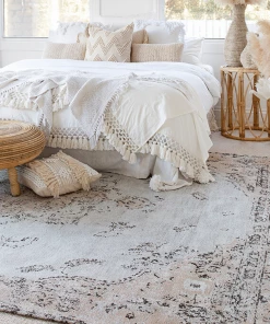 Miss Amara Helena White And Peach Turkish Style Distressed Rug All Rugs