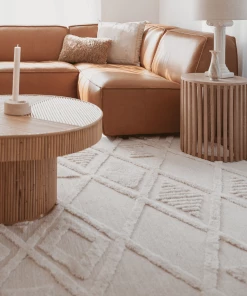 Miss Amara Kira Diamond Detail Textured Rug