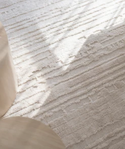 Miss Amara Leilani Ivory Cream Textured Rug