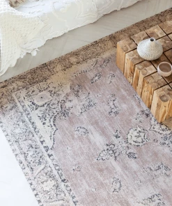 Miss Amara All Rugs Sadie Coral Peach Turkish Style Distressed Rug