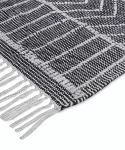 Miss Amara Mirabelle Black And Ivory Diamond Tribal Rug All Rugs