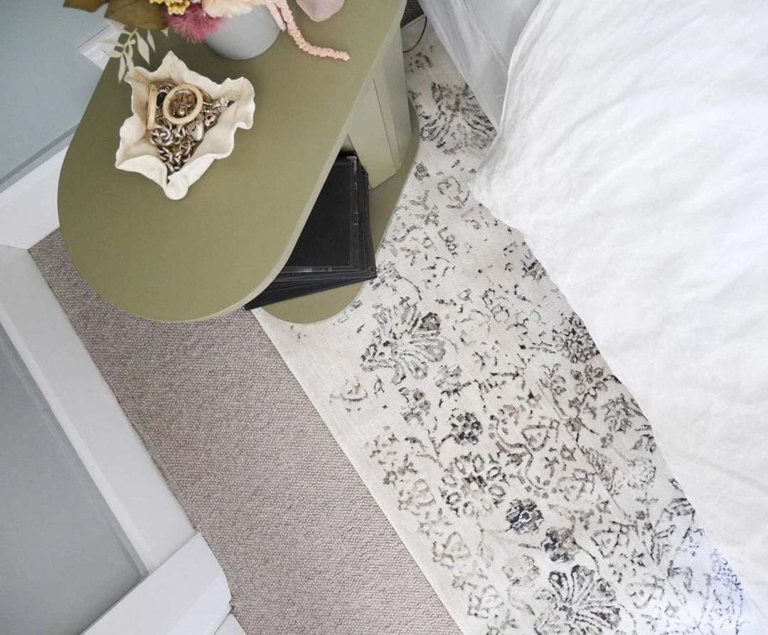 Miss Amara All Rugs Simran Cream Brown And Silver Traditional Floral Rug