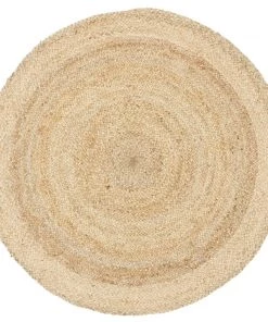 Miss Amara Sayulita Natural Hand-Braided Round Jute Rug