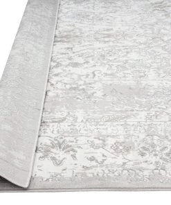 Miss Amara Aaerin Charcoal Grey And Ivory Traditional Distressed Runner Rug All Rugs