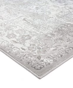 Miss Amara All Rugs Aaerin Charcoal Grey And Ivory Traditional Distressed Rug