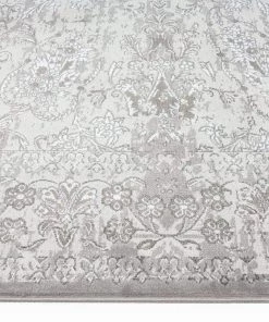 Miss Amara All Rugs Aaerin Charcoal Grey And Ivory Traditional Distressed Rug