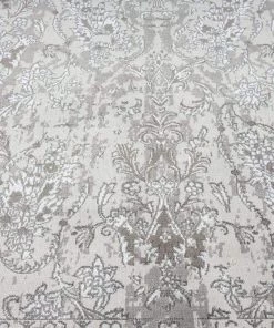 Miss Amara All Rugs Aaerin Charcoal Grey And Ivory Traditional Distressed Rug