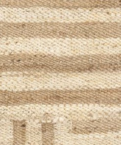Miss Amara Abbie Natural And Bleached Striped Geometric Jute Runner Rug All Rugs