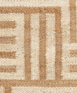 Miss Amara Abbie Natural And Bleached Striped Geometric Jute Rug All Rugs