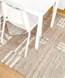 Miss Amara Abera Brown And Cream Tribal Jute Rug All Rugs