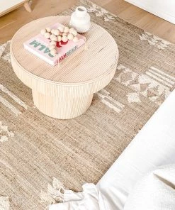 Miss Amara Abera Brown And Cream Tribal Jute Rug All Rugs