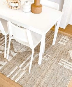Miss Amara Abera Brown And Cream Tribal Jute Rug All Rugs