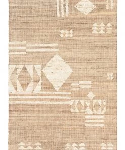 Miss Amara Abera Brown And Cream Tribal Jute Rug All Rugs