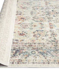 Miss Amara Addison Cream And Purple Multi-Colour Distressed Rug All Rugs