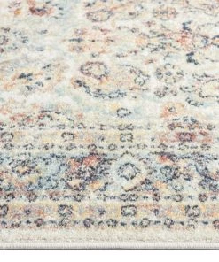 Miss Amara Addison Cream And Purple Multi-Colour Distressed Rug All Rugs