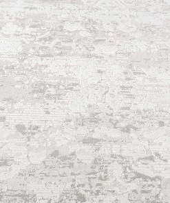 Miss Amara Adela Grey And Ivory Distressed Floral Rug