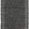 Miss Amara Adisa Scandi Diamond Pattern Charcoal Flatweave Rug All Rugs