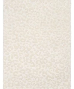 Miss Amara All Rugs Agnes Ivory Cream Carved Animal Pattern Rug