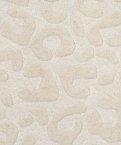Miss Amara All Rugs Agnes Ivory Cream Carved Animal Pattern Rug