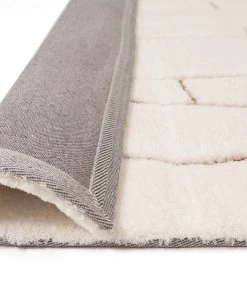 Miss Amara All Rugs Alayna Cream And Gold Tribal Shag Rug