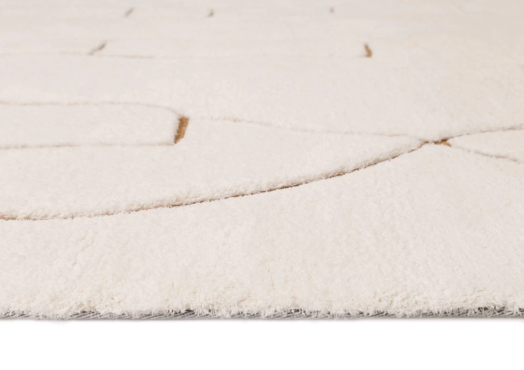 Miss Amara All Rugs Alayna Cream And Gold Tribal Shag Rug