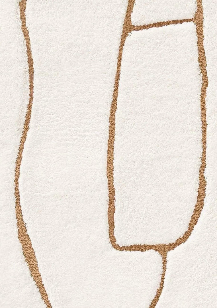 Miss Amara All Rugs Alayna Cream And Gold Tribal Shag Rug