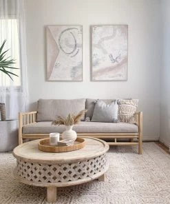 Miss Amara Alessandra Peach And Ivory Tribal Textured Rug