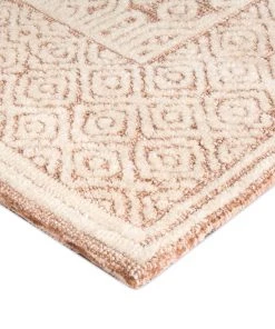 Miss Amara Alessandra Peach And Ivory Tribal Textured Runner Rug All Rugs