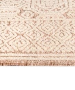 Miss Amara Alessandra Peach And Ivory Tribal Textured Rug