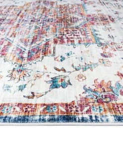 Miss Amara All Rugs Alice Multicolour Transitional Distressed Medallion Rug