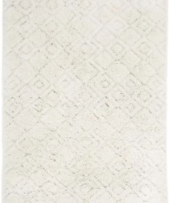 Miss Amara Alina Diamond Pattern Berber Wool Shag Rug All Rugs