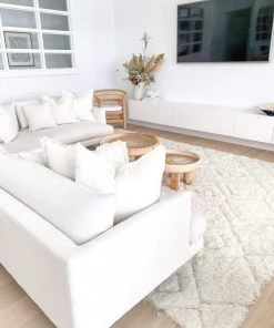 Miss Amara Alina Diamond Pattern Berber Wool Shag Rug All Rugs