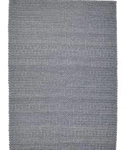 Miss Amara Aliya Grey Braided Wool Rug All Rugs