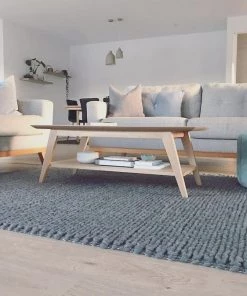 Miss Amara Aliya Grey Braided Wool Rug All Rugs