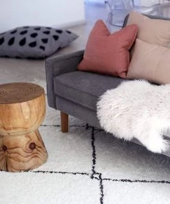 Miss Amara Allefra Diamond Pattern Berber Shag Rug