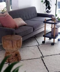 Miss Amara Allefra Diamond Pattern Berber Shag Rug