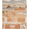 Miss Amara All Rugs Allegra Orange And Cream Multi-Colour Abstract Tribal PET Runner Rug