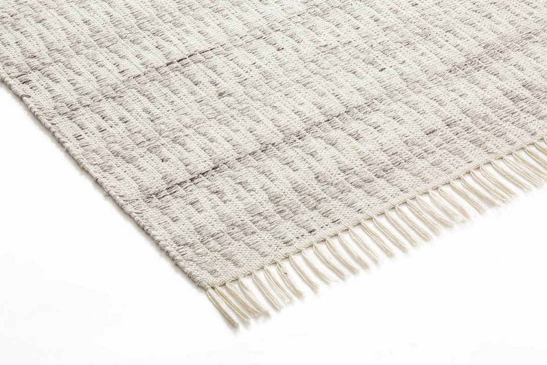 Miss Amara Alva Taupe & Ivory Flatweave Indoor Outdoor Rug