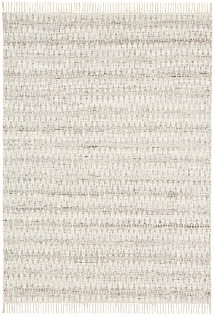 Miss Amara Alva Taupe & Ivory Flatweave Indoor Outdoor Rug