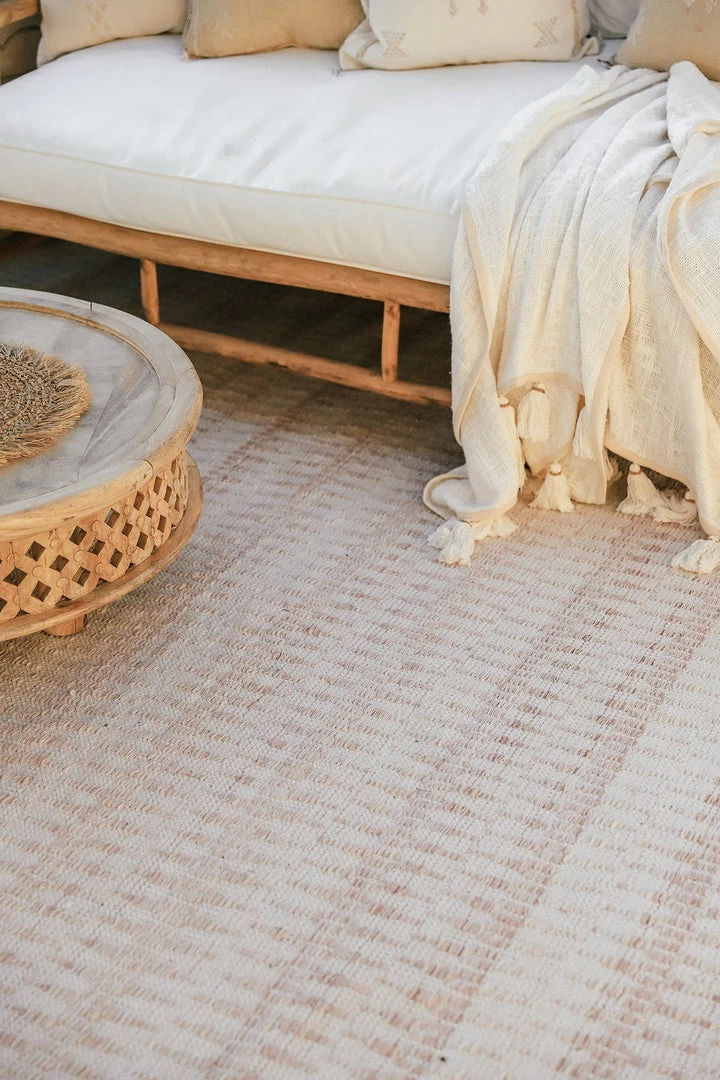 Miss Amara Alva Taupe & Ivory Flatweave Indoor Outdoor Rug