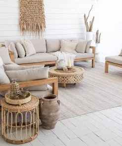 Miss Amara Alva Taupe & Ivory Flatweave Indoor Outdoor Rug