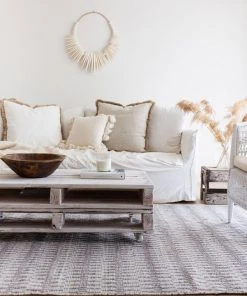 Miss Amara Alva Taupe & Ivory Flatweave Indoor Outdoor Rug