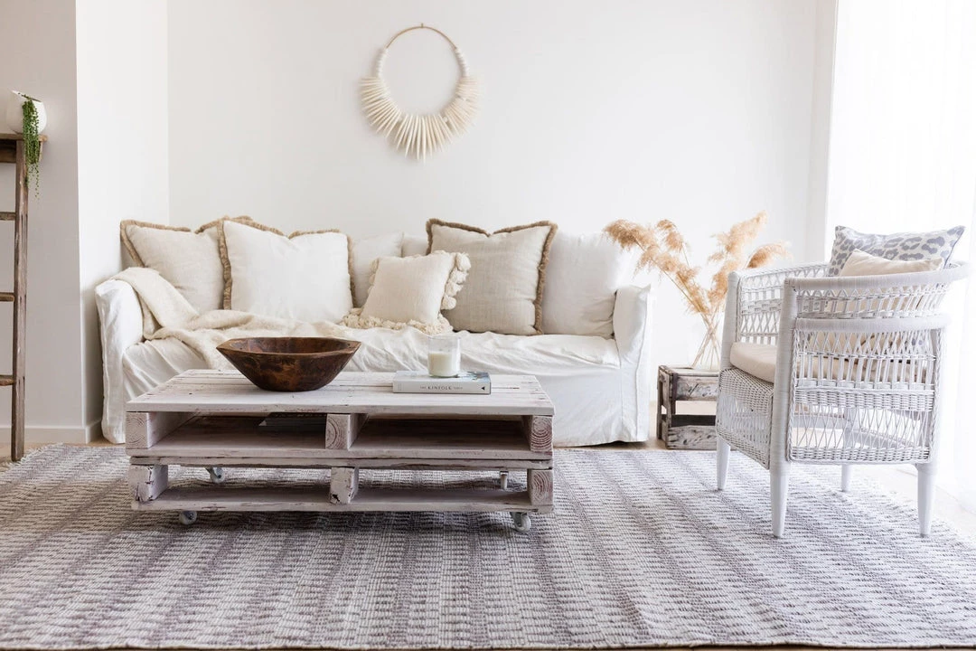 Miss Amara Alva Taupe & Ivory Flatweave Indoor Outdoor Rug