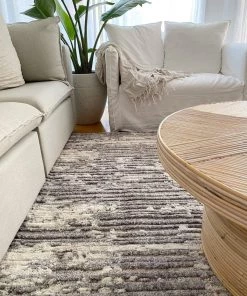 Miss Amara Alyssa Ivory Grey Textured Rug All Rugs