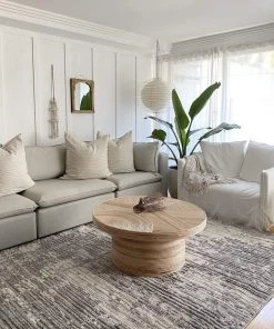 Miss Amara Alyssa Ivory Grey Textured Rug All Rugs